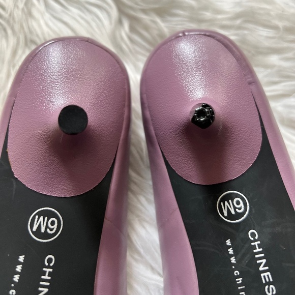 Brand New Purple Chinese Laundry Kitten Faux Leather Heels Size 6M - Picture 8 of 8